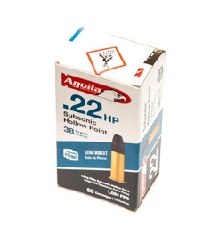 [71B220268] AGUILA .22LR HP Subsonic Hollow Point 38gr